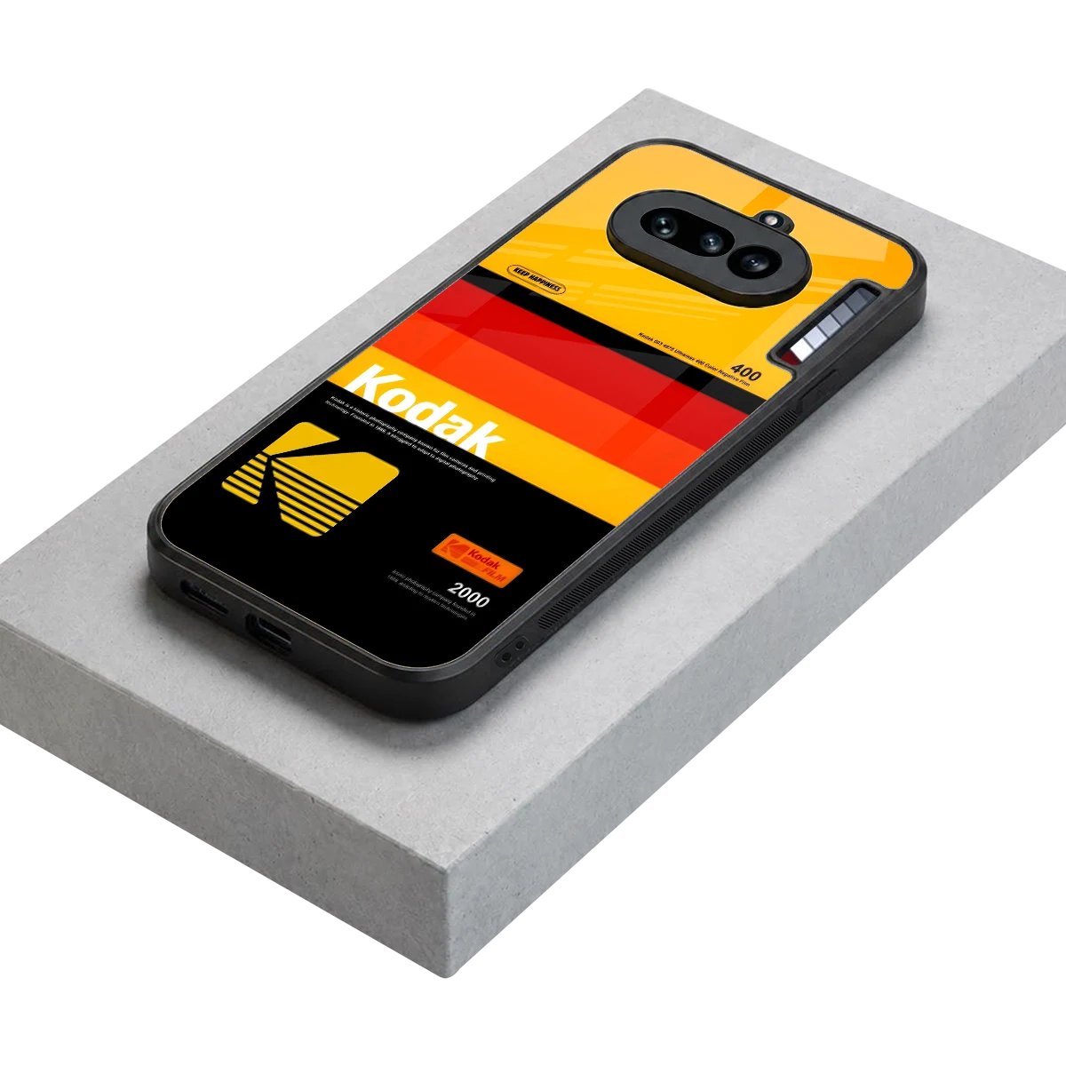 Keep Happiness Yellow stylish phone case for nothing phone 4a | glossy glass and slim fit