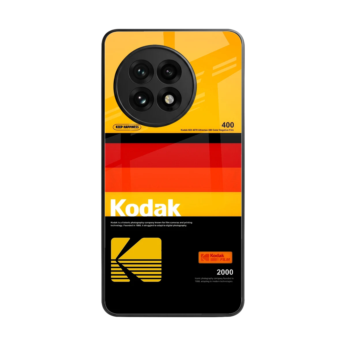 Keep Happiness Yellow back phone cover | glass case for oneplus 13r