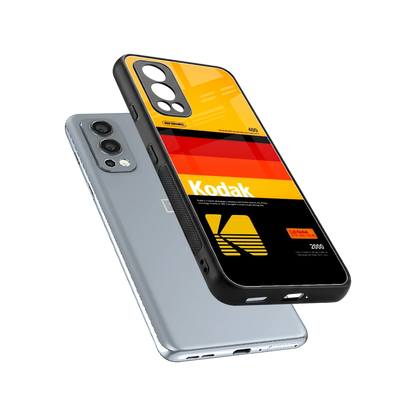 Keep Happiness Yellow sleek oneplus nord 2 cover with tempered glass back and TPU edges