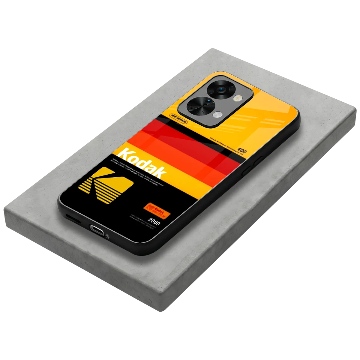 Keep Happiness Yellow stylish phone case for oneplus nord 2t | glossy glass and slim fit
