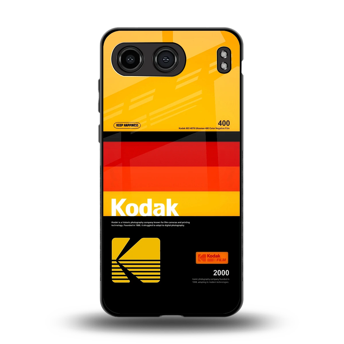 Keep Happiness Yellow back phone cover | glass case for oneplus nord 4