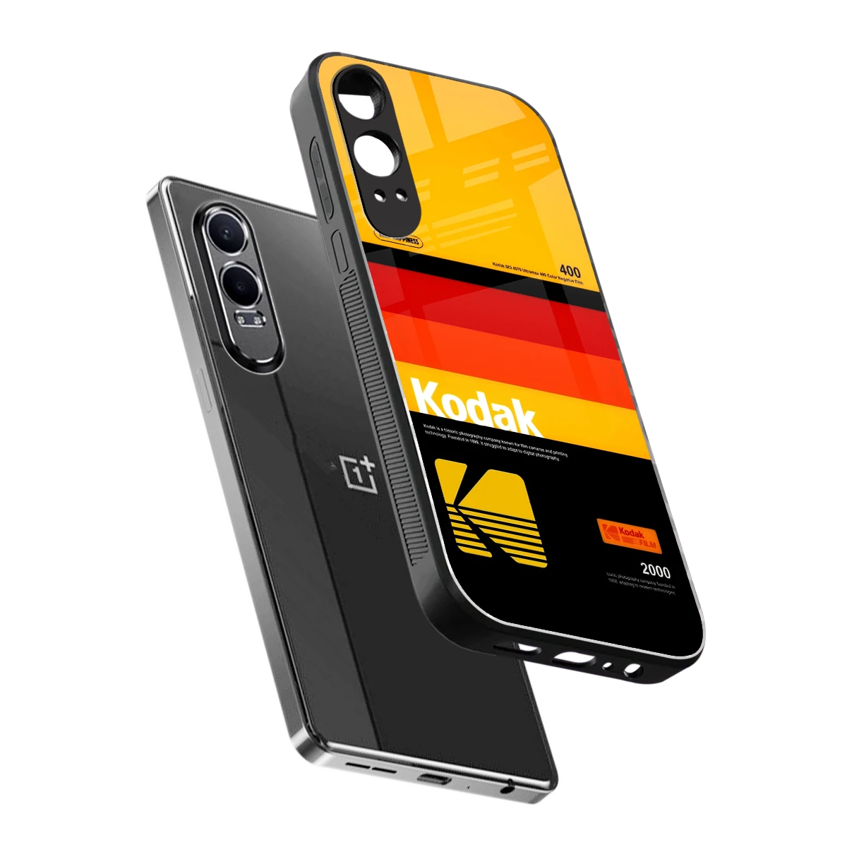 Keep Happiness Yellow sleek oneplus nord ce 4 lite cover with tempered glass back and TPU edges