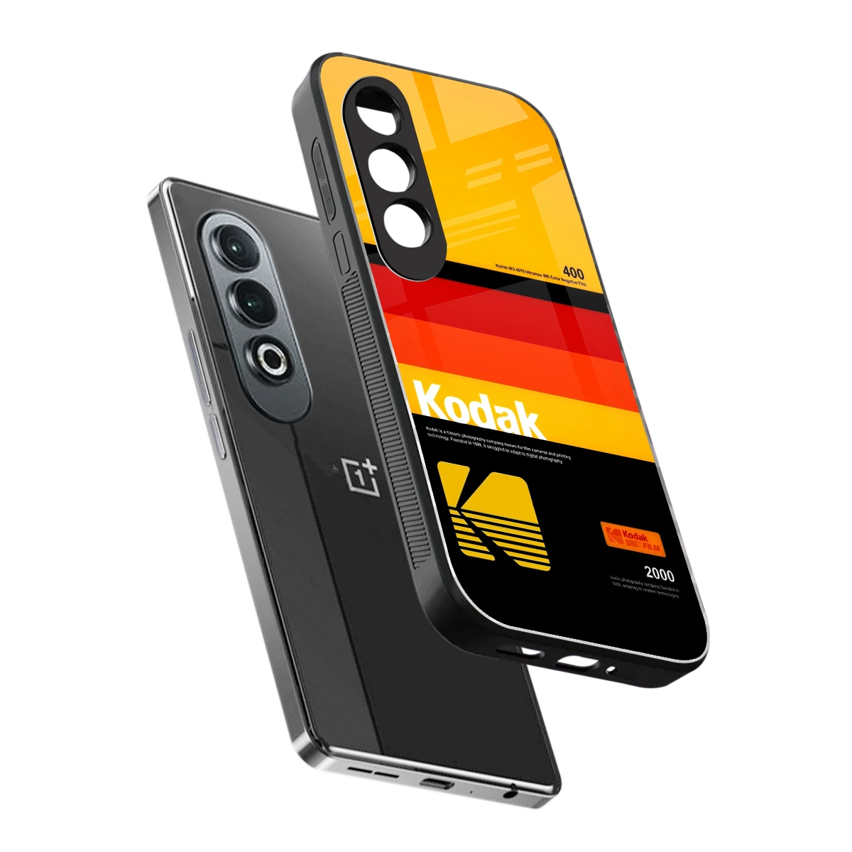 Keep Happiness Yellow sleek oneplus nord ce 4 cover with tempered glass back and TPU edges