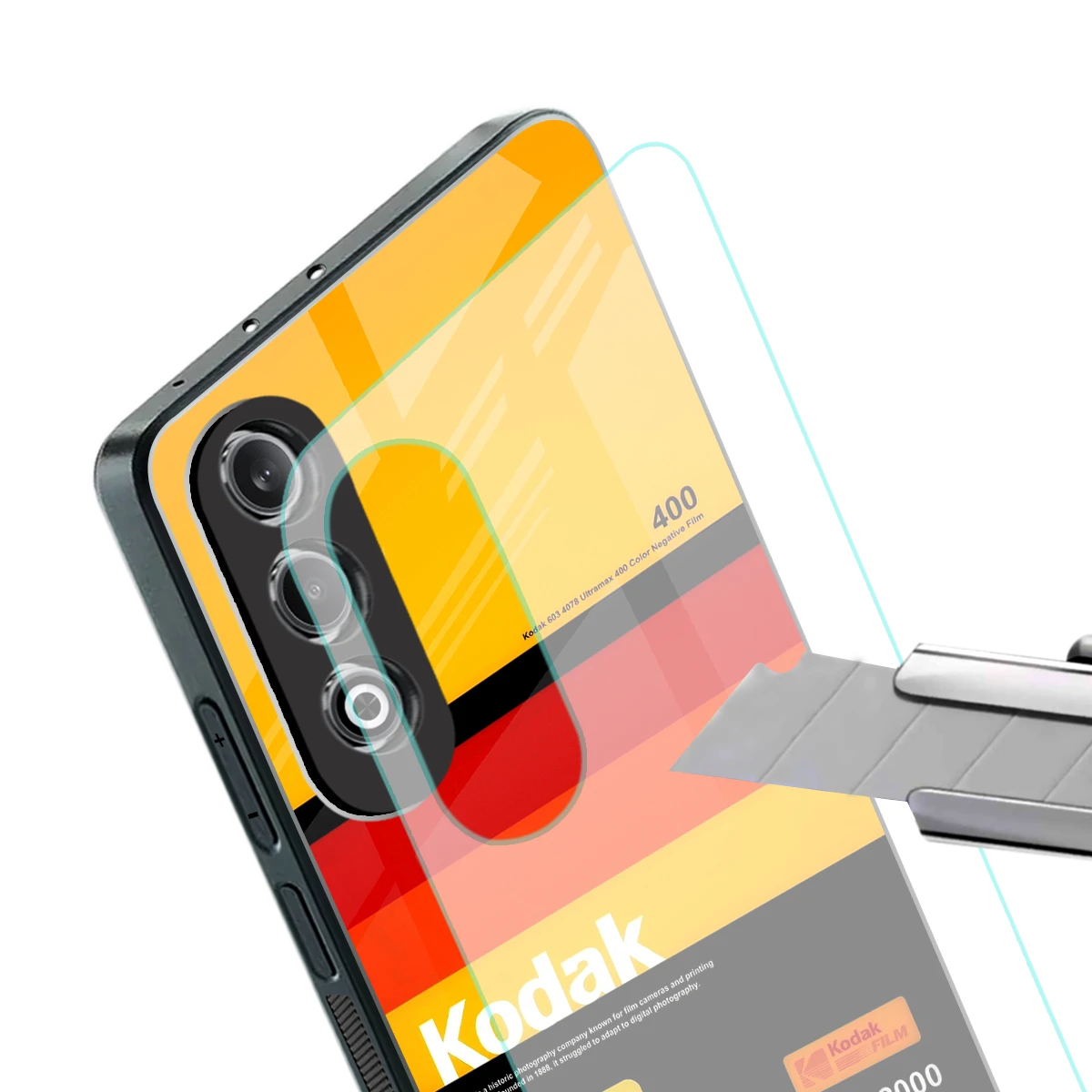 Keep Happiness Yellow stylish phone case for oneplus nord ce 4 | glossy glass and slim fit