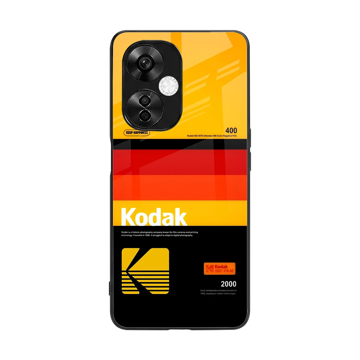 Keep Happiness Yellow back phone cover | glass case for oneplus nord ce 3 lite