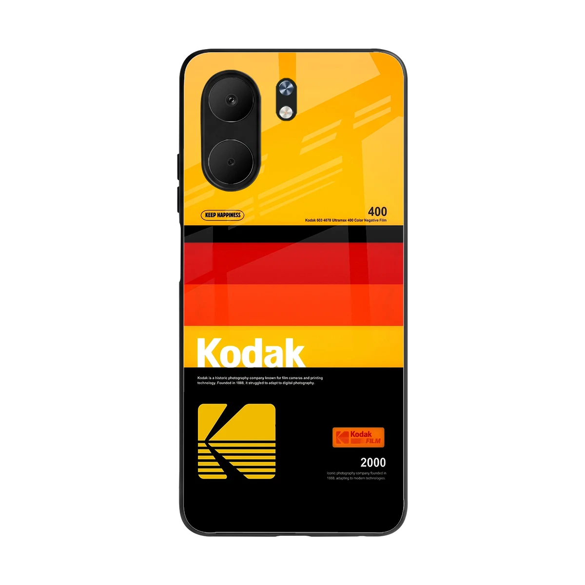 Keep Happiness Yellow back phone cover | glass case for oppo a5x 5g