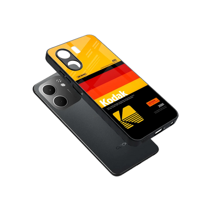 Keep Happiness Yellow sleek oppo a5x 5g cover with tempered glass back and TPU edges
