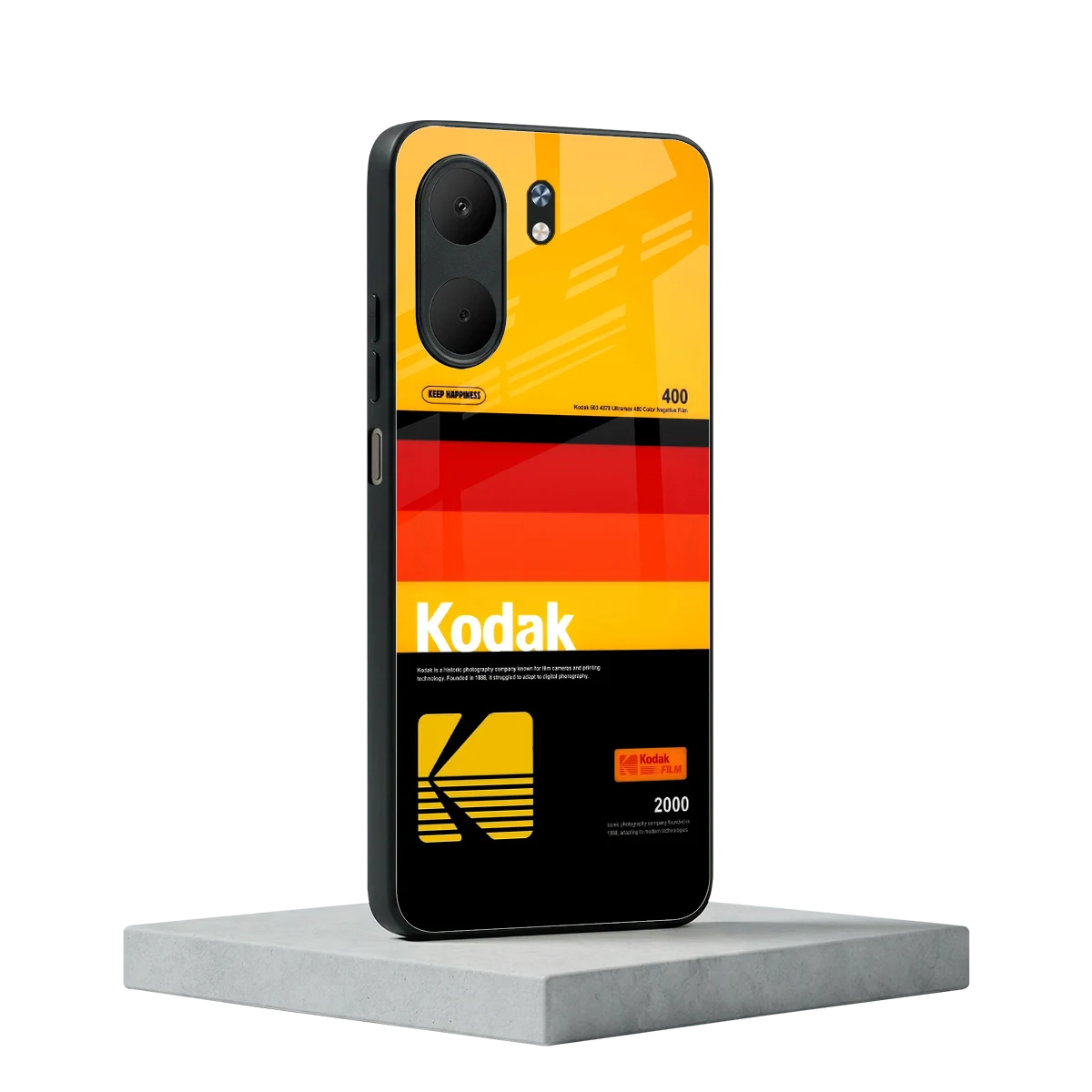 Keep Happiness Yellow oppo a5x 5g mobile cover | shockproof glass phone case