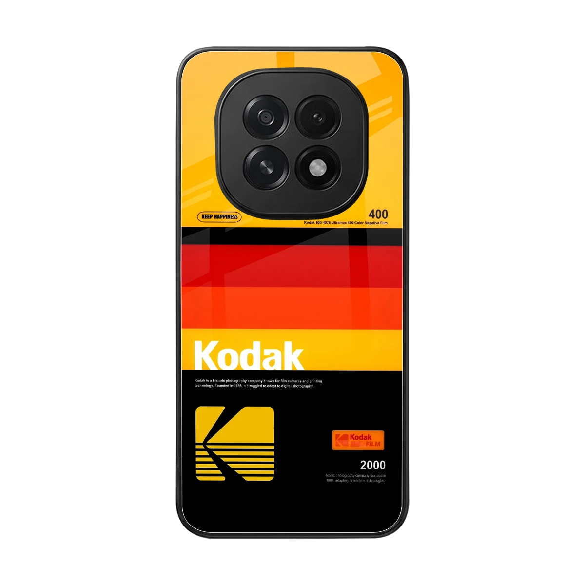 Keep Happiness Yellow back phone cover | glass case for oppo f29 5g