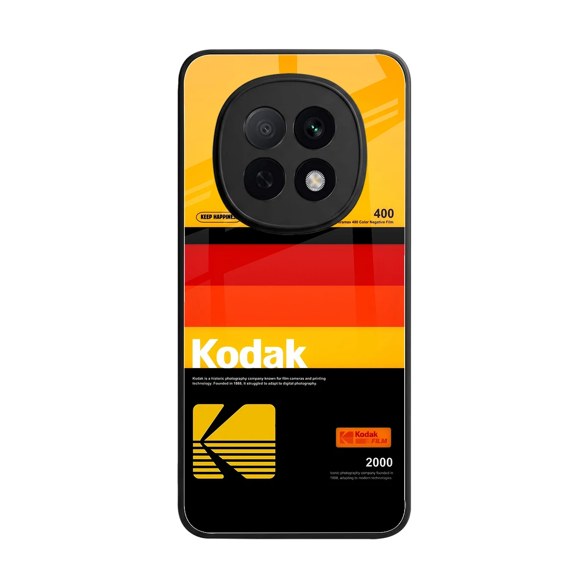 Keep Happiness Yellow back phone cover | glass case for oppo f29 pro 5g