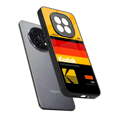 Keep Happiness Yellow sleek oppo f29 pro 5g cover with tempered glass back and TPU edges