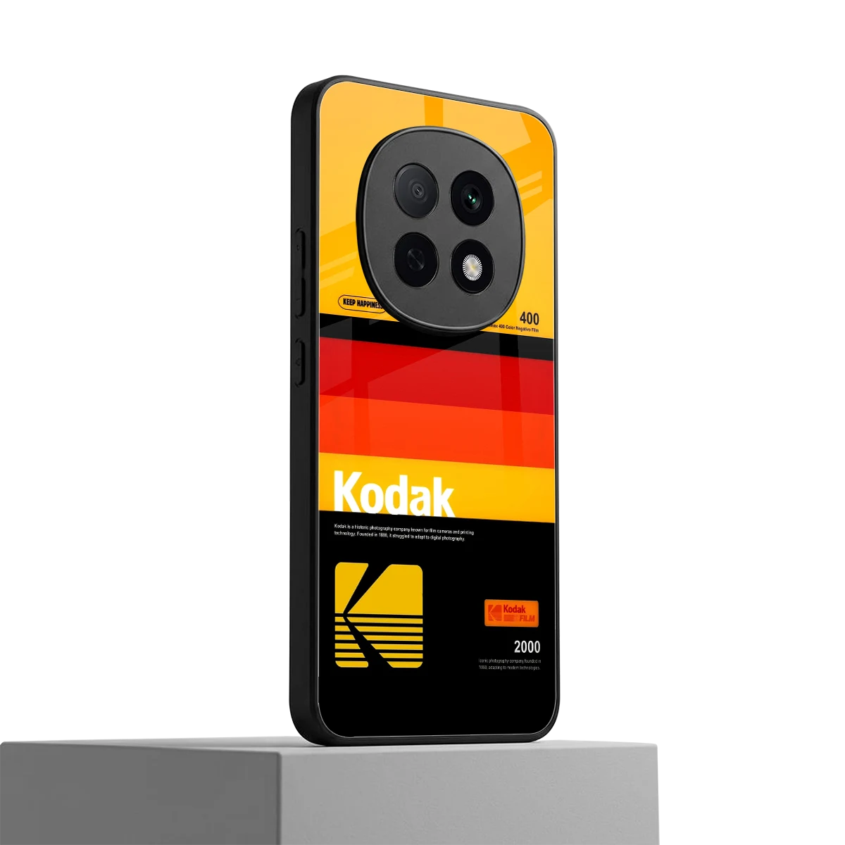 Keep Happiness Yellow oppo f29 pro 5g mobile cover | shockproof glass phone case