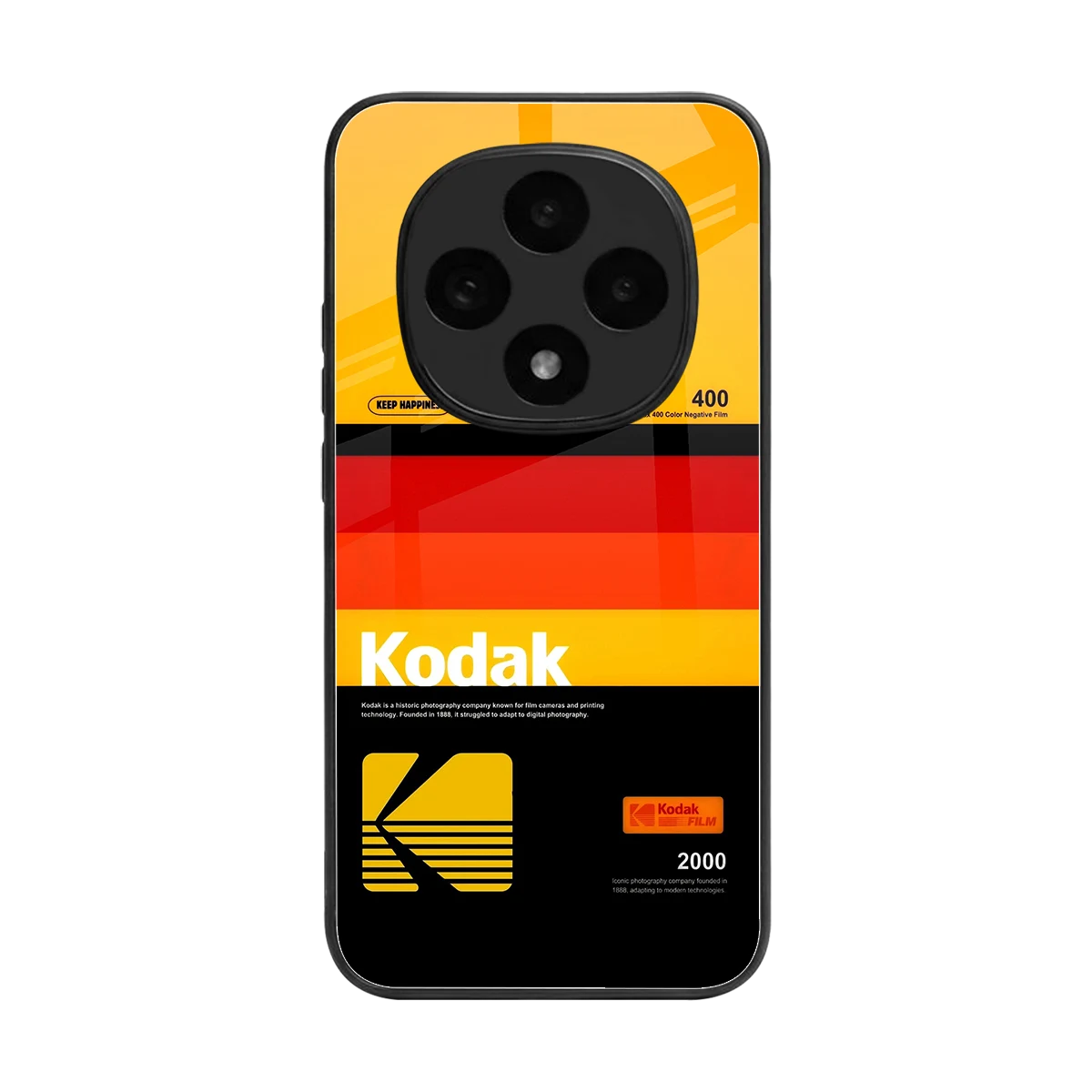 Keep Happiness Yellow back phone cover | glass case for oppo f31 pro 5g