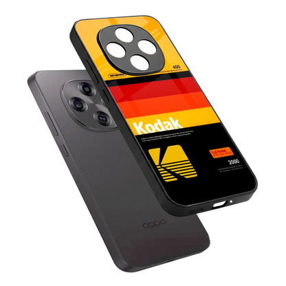 Keep Happiness Yellow sleek oppo f31 pro 5g cover with tempered glass back and TPU edges