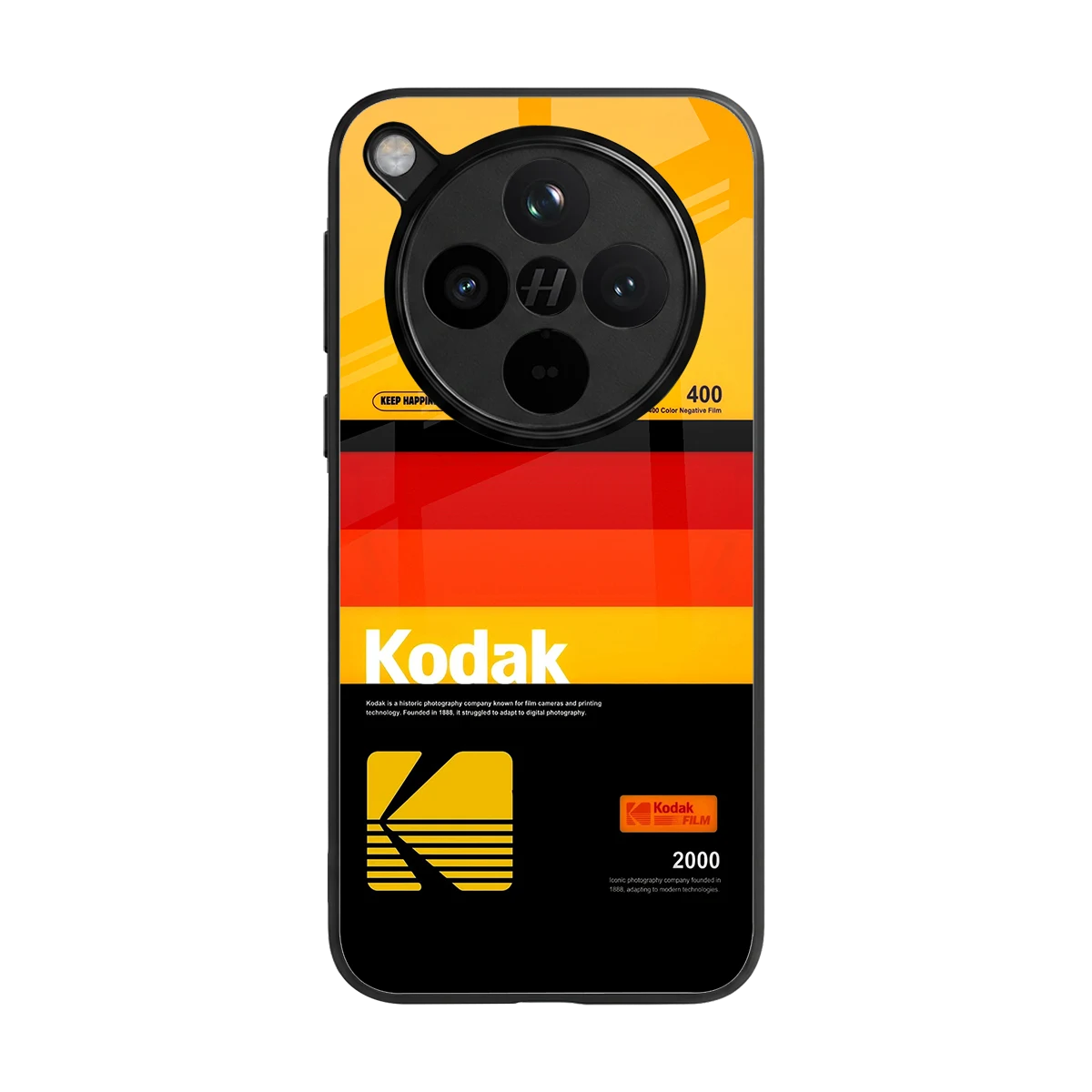 Keep Happiness Yellow back phone cover | glass case for oppo find x8
