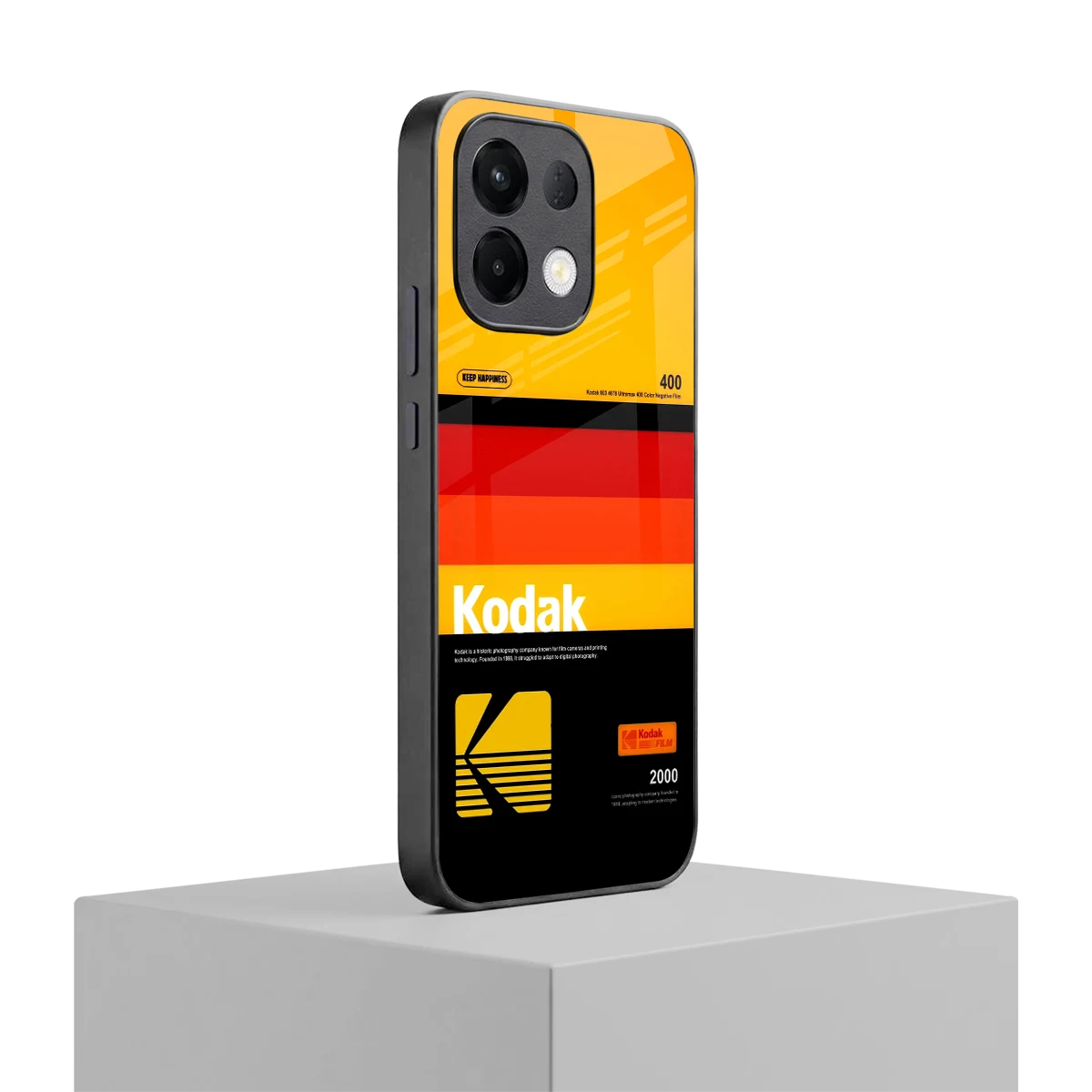 Keep Happiness Yellow oppo k13 5g mobile cover | shockproof glass phone case