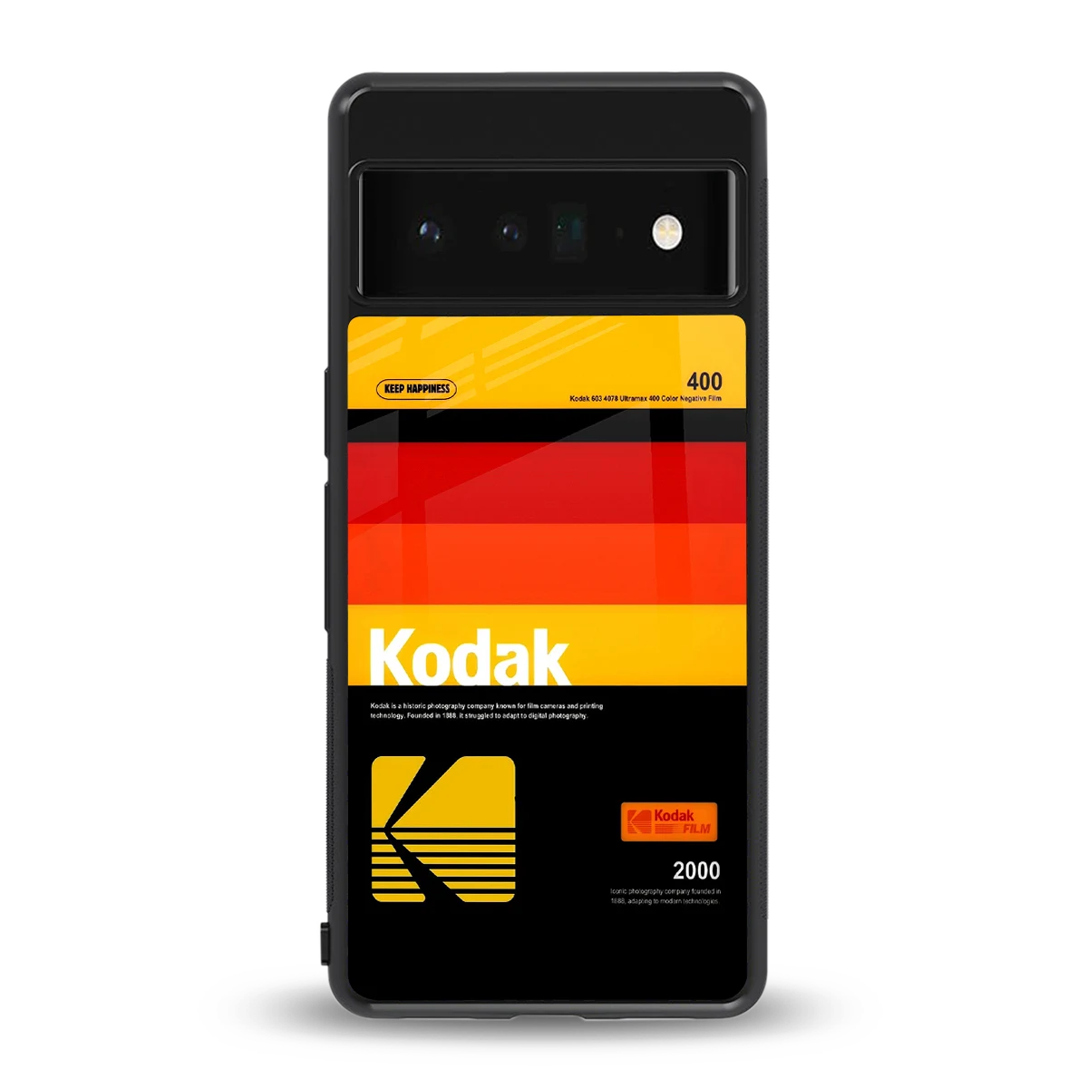 Keep Happiness Yellow back phone cover | glass case for google pixel 6 pro