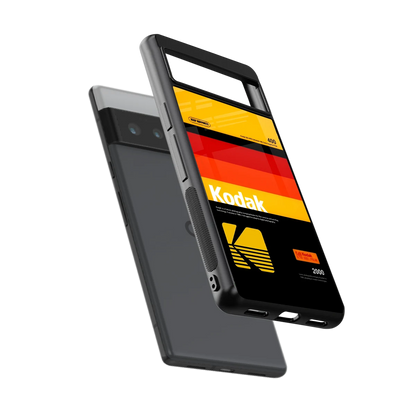 Keep Happiness Yellow sleek google pixel 6 pro cover with tempered glass back and TPU edges