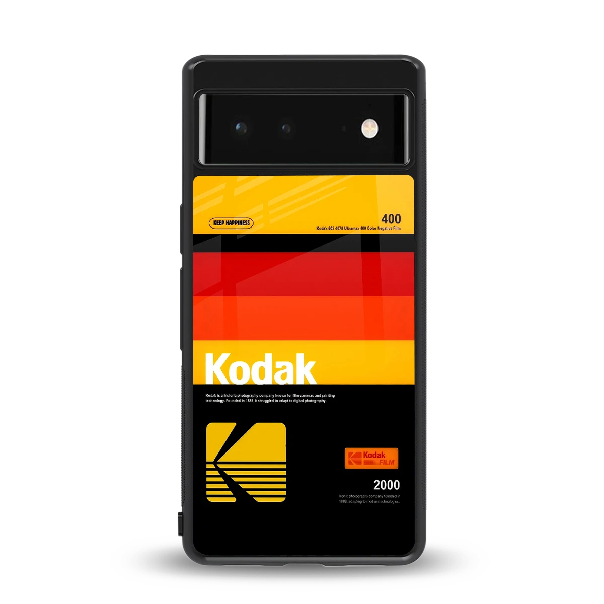 Keep Happiness Yellow back phone cover | glass case for google pixel 6