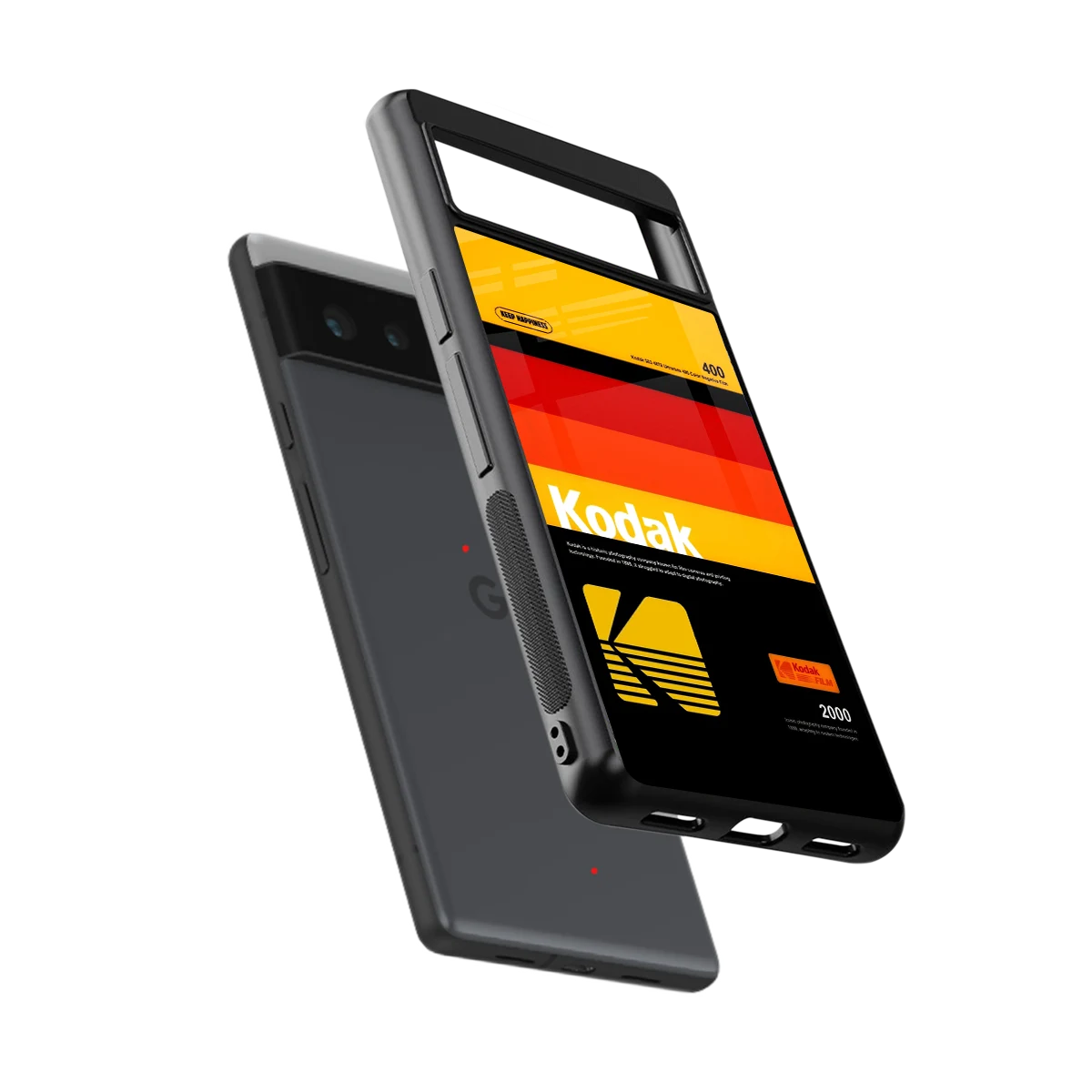 Keep Happiness Yellow sleek google pixel 6a cover with tempered glass back and TPU edges