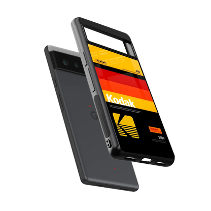 Keep Happiness Yellow sleek google pixel 6a cover with tempered glass back and TPU edges