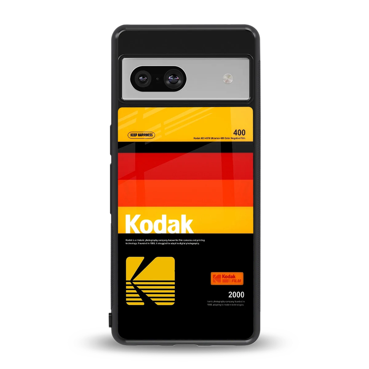 Keep Happiness Yellow back phone cover | glass case for google pixel 7