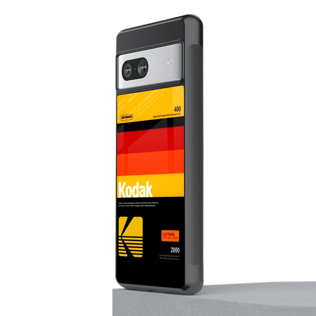 Keep Happiness Yellow stylish phone case for google pixel 7 | glossy glass and slim fit