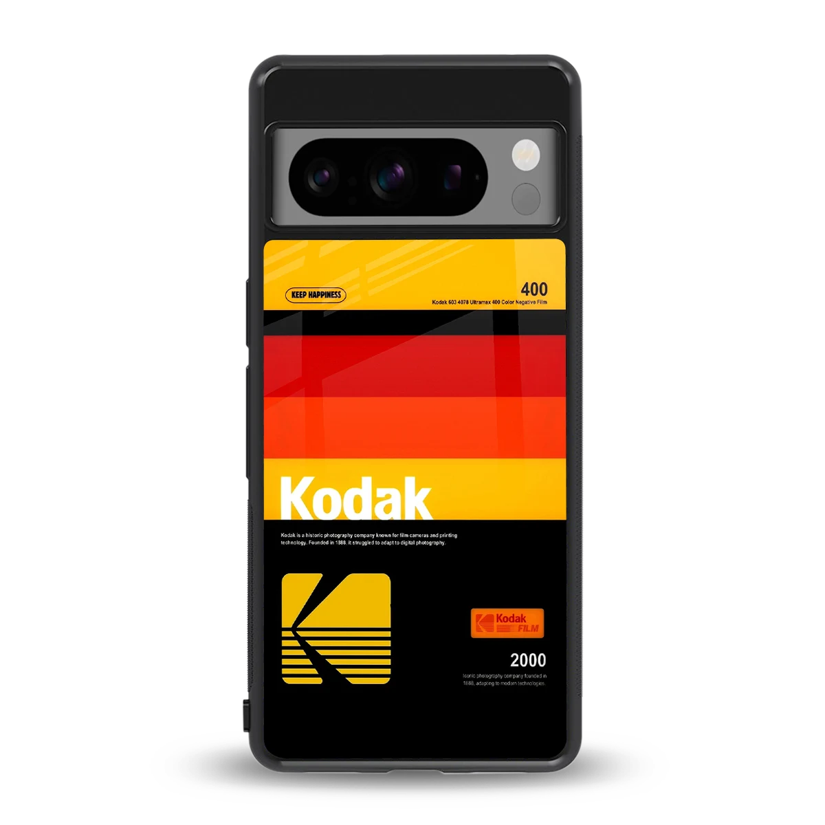 Keep Happiness Yellow back phone cover | glass case for google pixel 8 pro