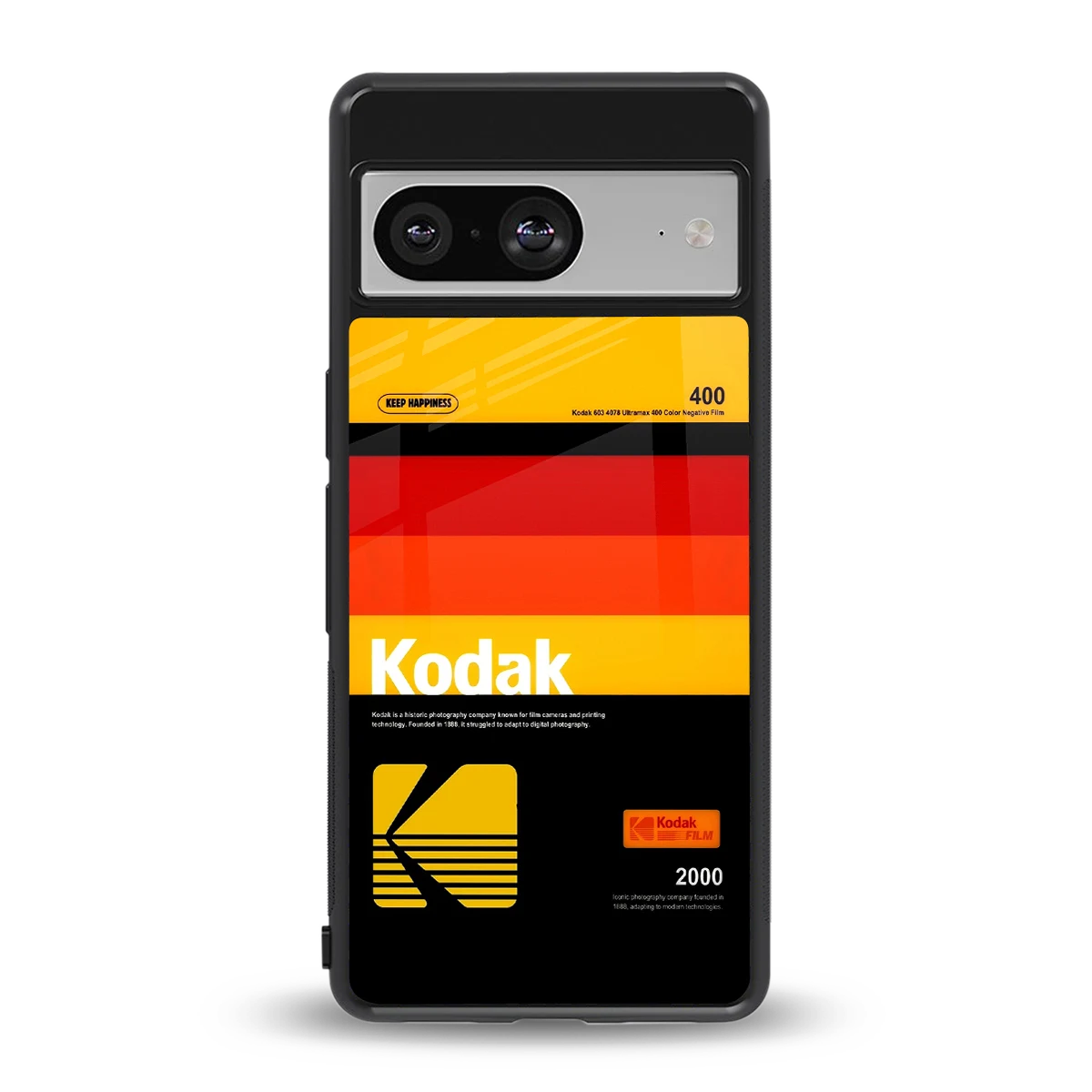 Keep Happiness Yellow back phone cover | glass case for google pixel 8