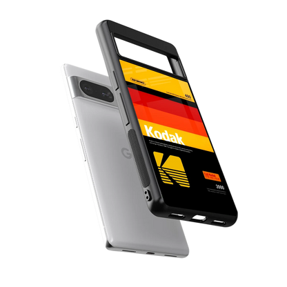 Keep Happiness Yellow sleek google pixel 8 cover with tempered glass back and TPU edges