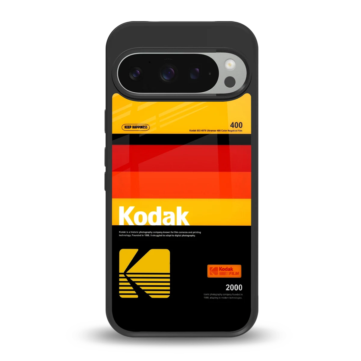 Keep Happiness Yellow back phone cover | glass case for google pixel 9 pro xl