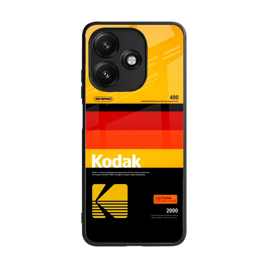 Keep Happiness Yellow back phone cover | glass case for redmi 12 5g