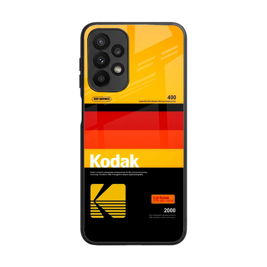 Keep Happiness Yellow back phone cover | glass case for samsung galaxy a23