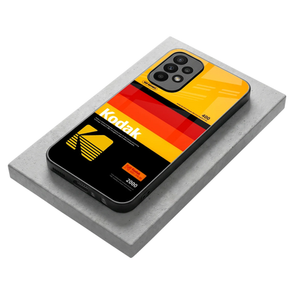 Keep Happiness Yellow stylish phone case for samsung galaxy a23 | glossy glass and slim fit
