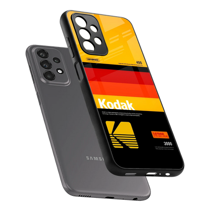 Keep Happiness Yellow sleek samsung galaxy a23 cover with tempered glass back and TPU edges