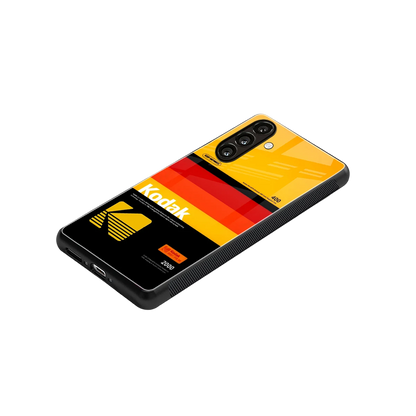 Keep Happiness Yellow stylish phone case for samsung galaxy a55 5g | glossy glass and slim fit