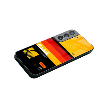 Keep Happiness Yellow stylish phone case for samsung galaxy s22 | glossy glass and slim fit