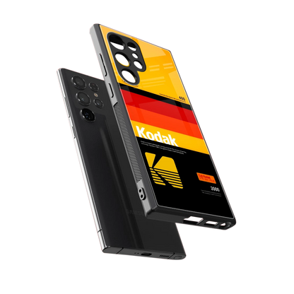Keep Happiness Yellow sleek samsung galaxy s24 ultra cover with tempered glass back and TPU edges