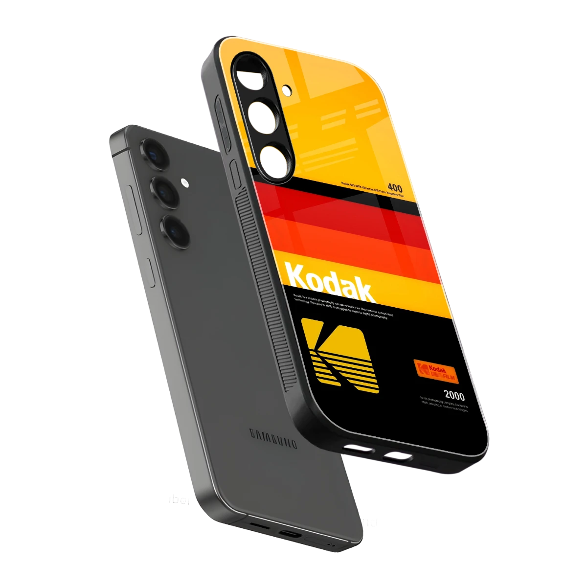 Keep Happiness Yellow sleek samsung galaxy s24 plus cover with tempered glass back and TPU edges