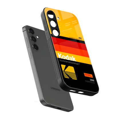 Keep Happiness Yellow sleek samsung galaxy s24 plus cover with tempered glass back and TPU edges