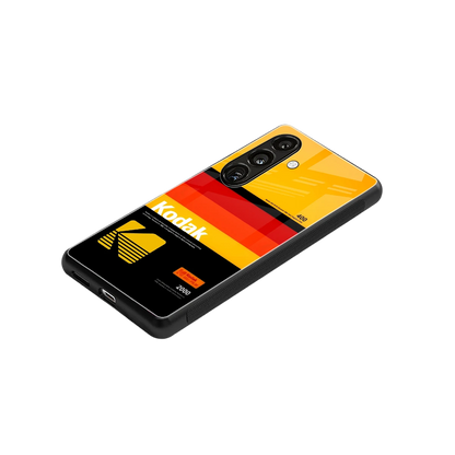 Keep Happiness Yellow stylish phone case for samsung galaxy s25 plus | glossy glass and slim fit