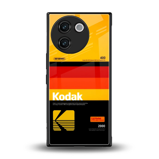 Keep Happiness Yellow back phone cover | glass case for vivo v30e