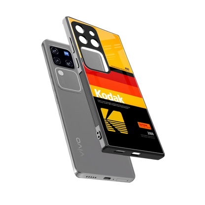 Keep Happiness Yellow sleekvivo v30 pro cover with tempered glass back and TPU edges