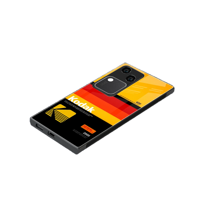 Keep Happiness Yellow stylish phone case for vivo v30 | glossy glass and slim fit