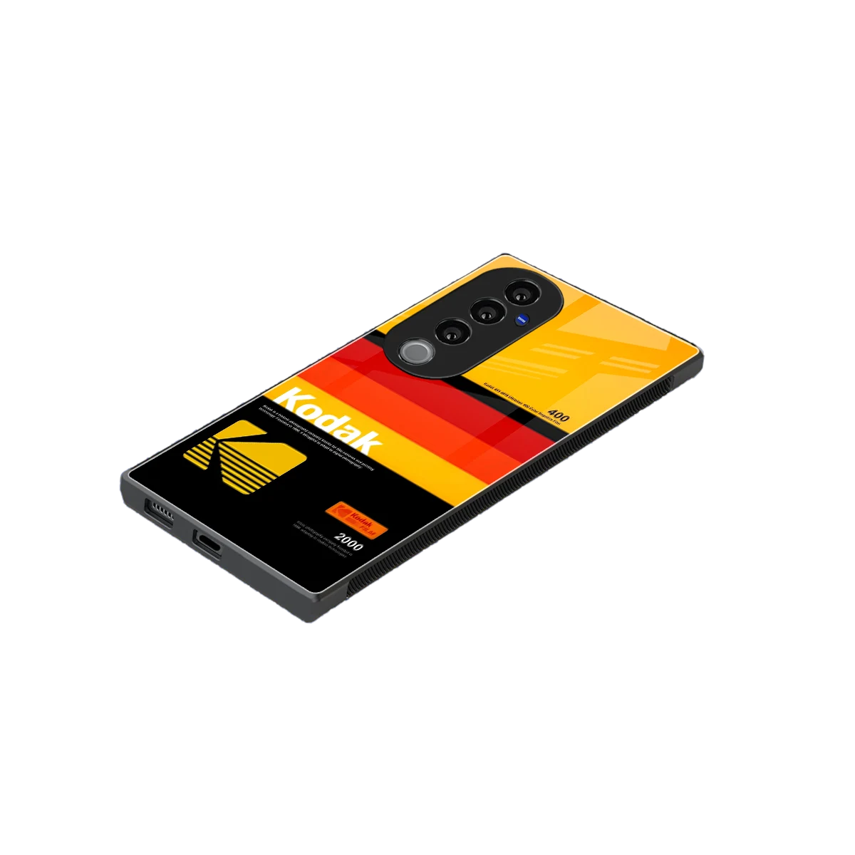 Keep Happiness Yellow stylish phone case for vivo v40 pro | glossy glass and slim fit