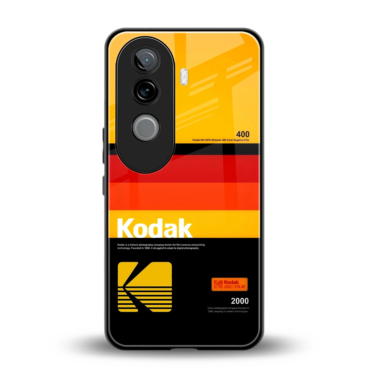 Keep Happiness Yellow back phone cover | glass case for vivo v40e