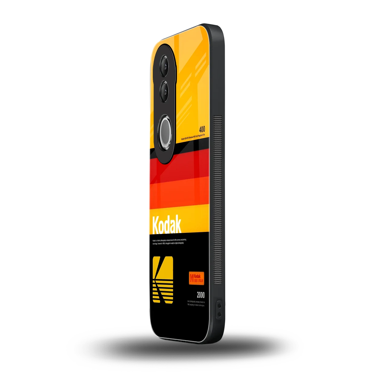 Keep Happiness Yellow vivo v50 mobile cover | shockproof glass phone case