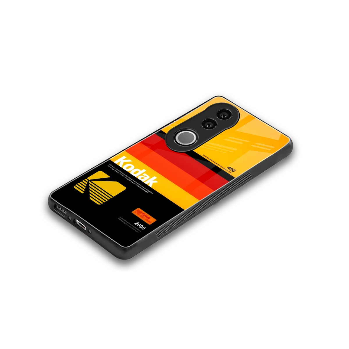 Keep Happiness Yellow stylish phone case for vivo v50 | glossy glass and slim fit