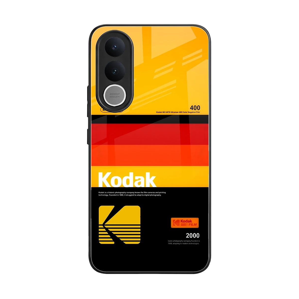 Keep Happiness Yellow back phone cover | glass case for vivo v70 fe