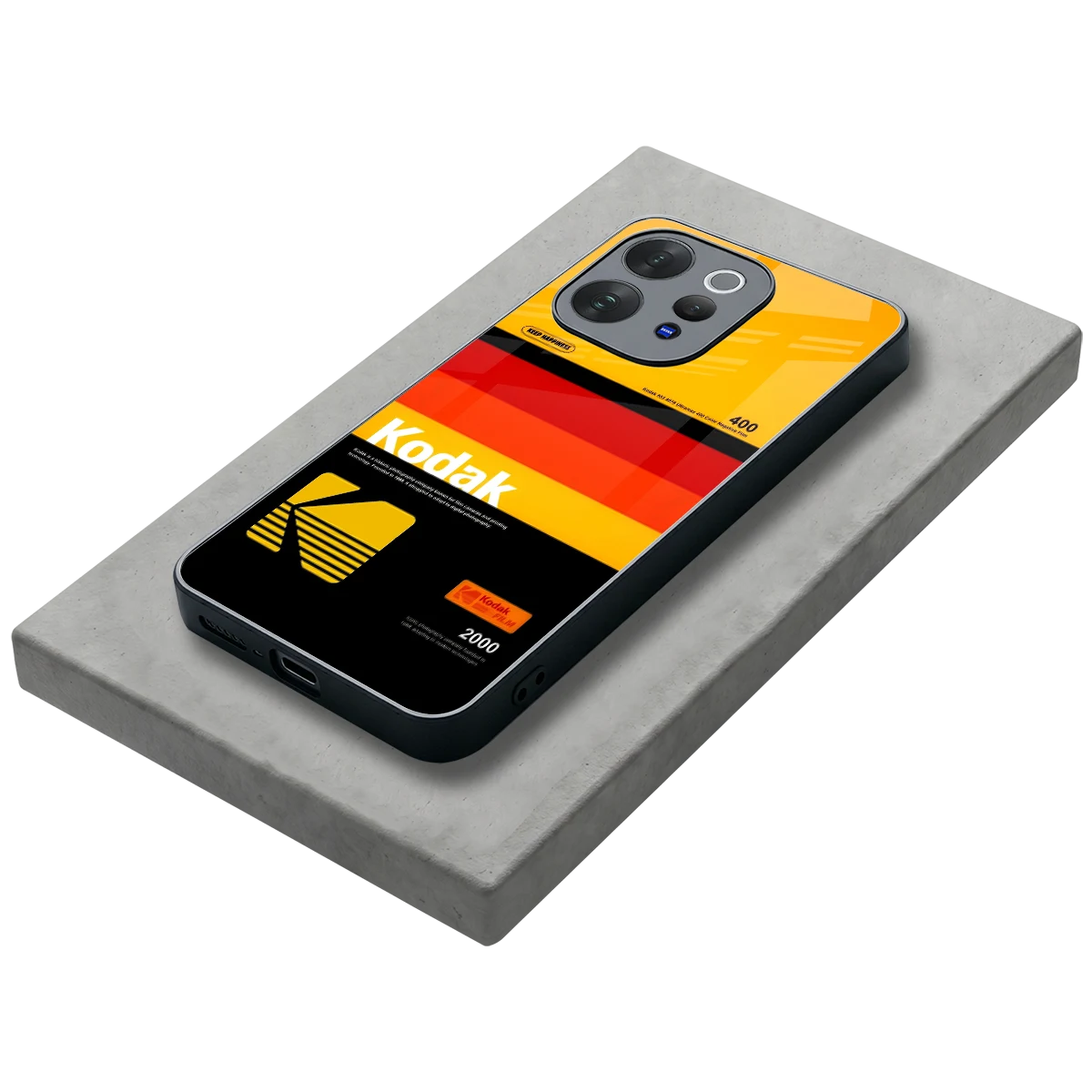 Keep Happiness Yellow stylish phone case for vivo v70 elite | glossy glass and slim fit